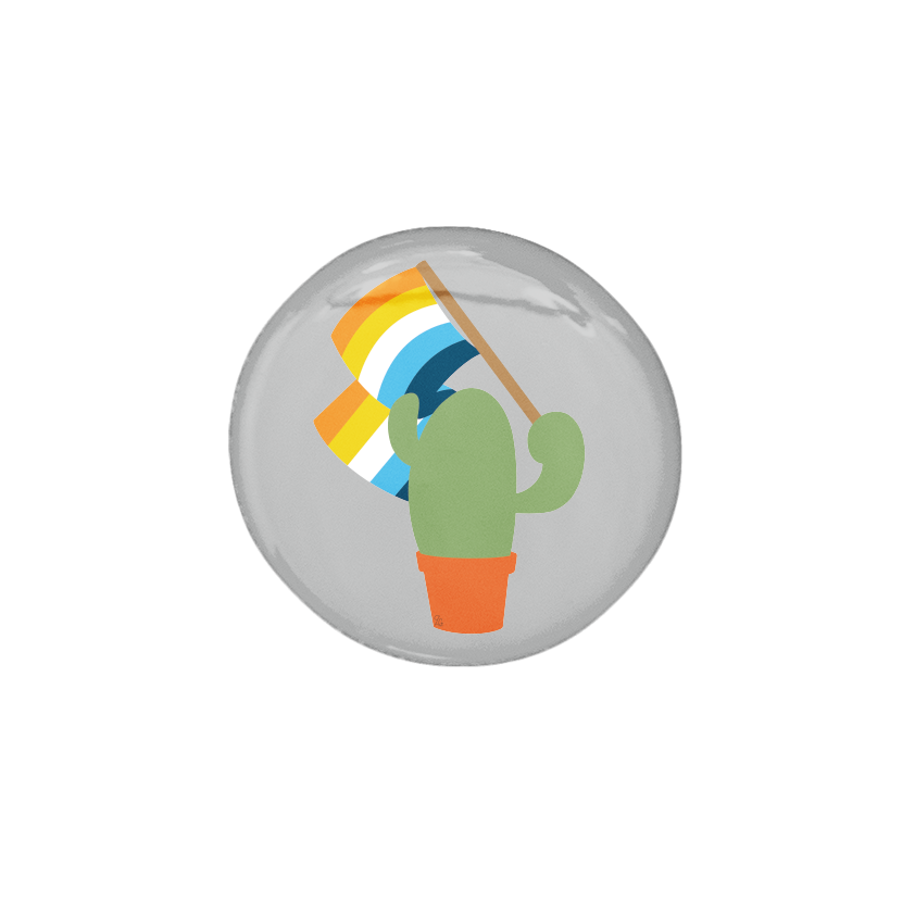 Prickly Pride Pins | Pride Flag Cacti