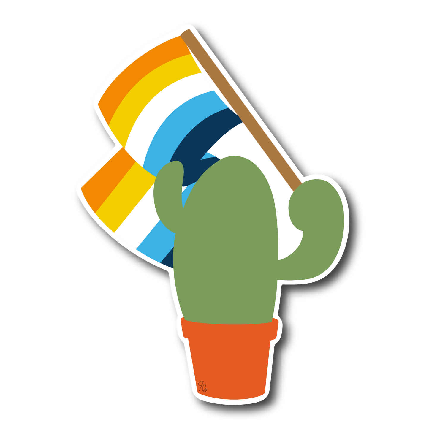 Prickly Pride Stickers | Pride Flag Cacti