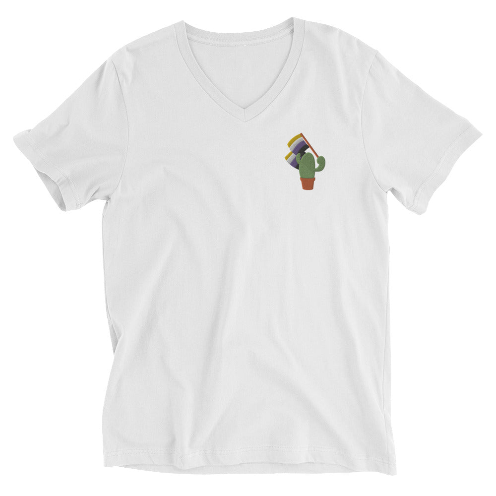 Nonbinary Pride Cactus Embroidered Tee
