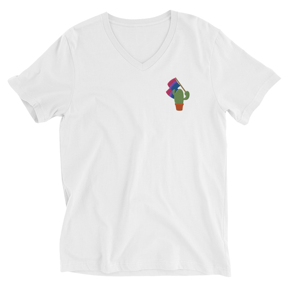 Bi Pride Cactus Embroidered Tee