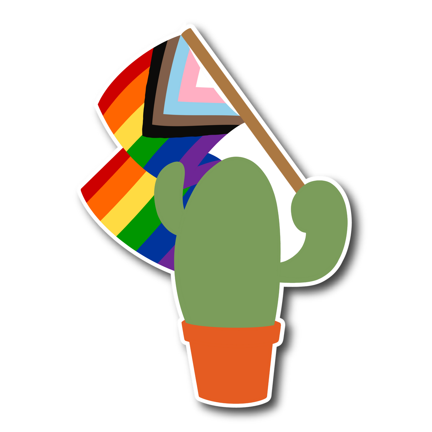 Prickly Pride Stickers | Pride Flag Cacti