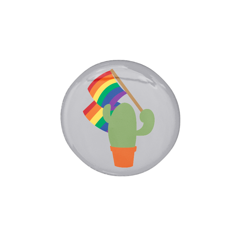 Prickly Pride Pins | Pride Flag Cacti