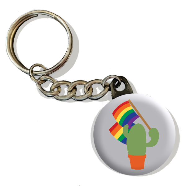 Prickly Pride Keychains | Pride Flag Cacti