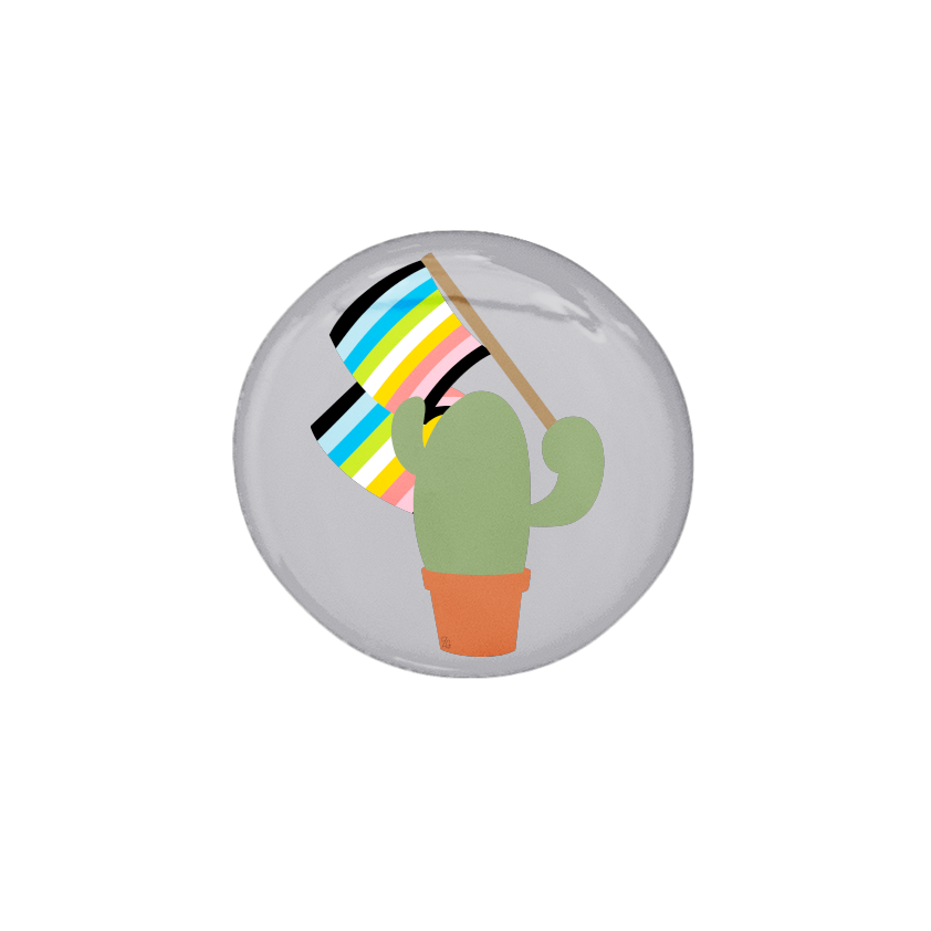 Prickly Pride Pins | Pride Flag Cacti