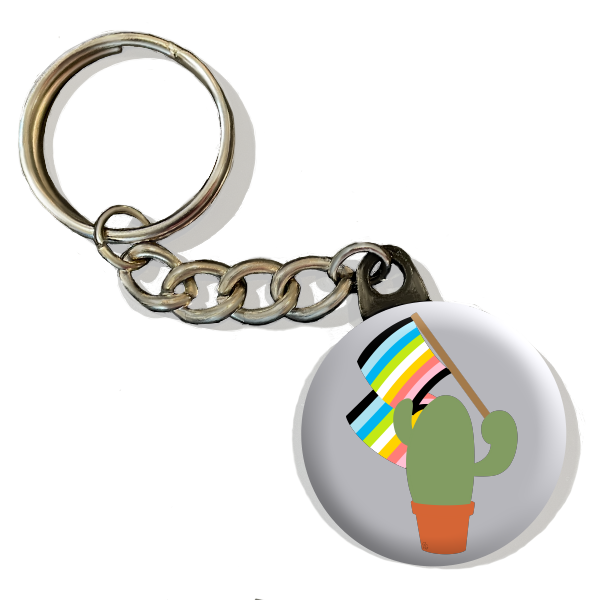 Prickly Pride Keychains | Pride Flag Cacti