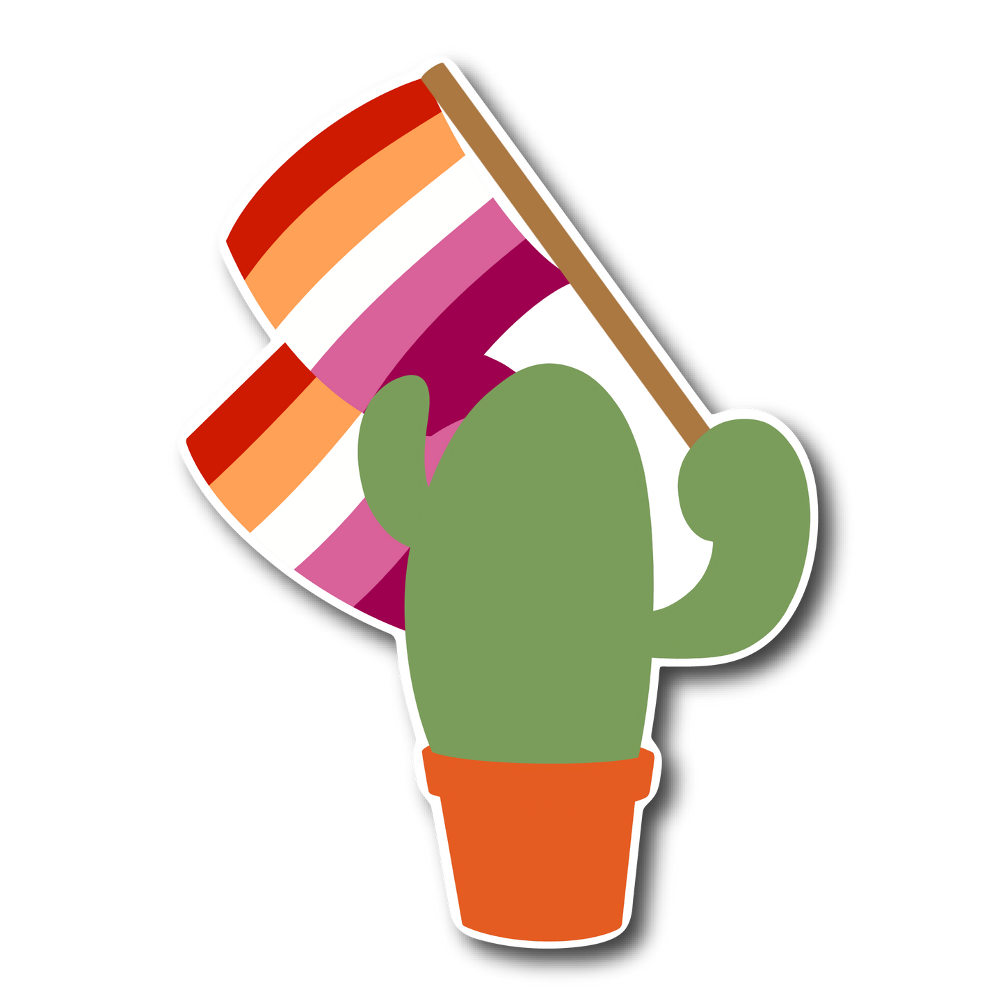 Prickly Pride Stickers | Pride Flag Cacti