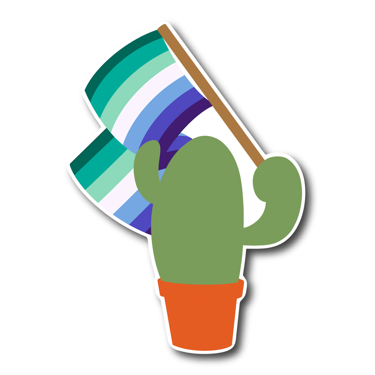 Prickly Pride Stickers | Pride Flag Cacti