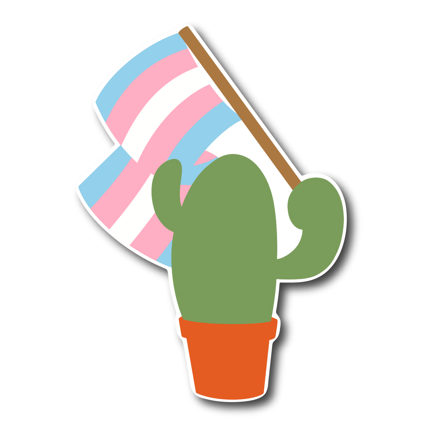 Prickly Pride Stickers | Pride Flag Cacti