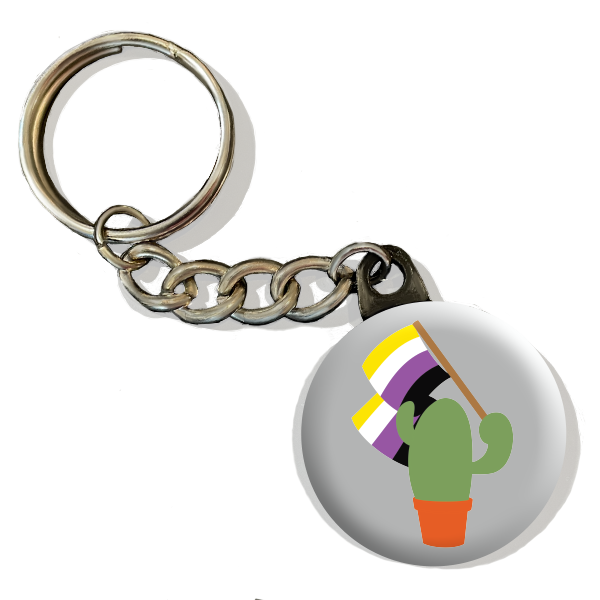 Prickly Pride Keychains | Pride Flag Cacti