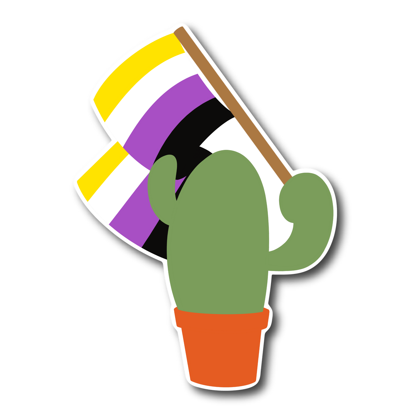 Prickly Pride Stickers | Pride Flag Cacti