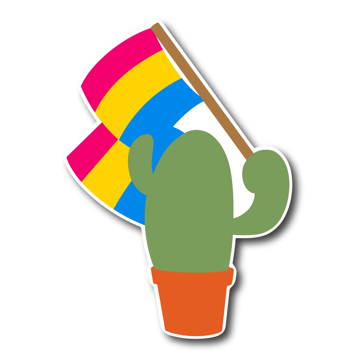 Prickly Pride Stickers | Pride Flag Cacti