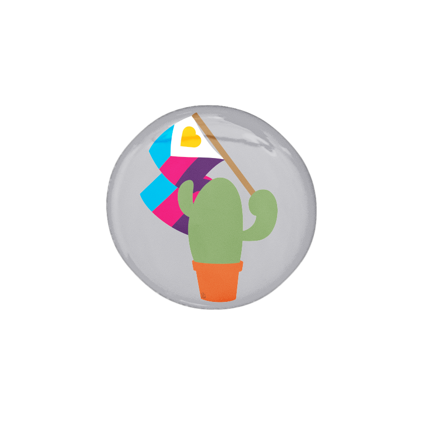 Prickly Pride Pins | Pride Flag Cacti