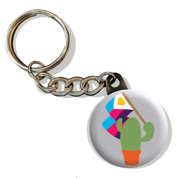 Prickly Pride Keychains | Pride Flag Cacti