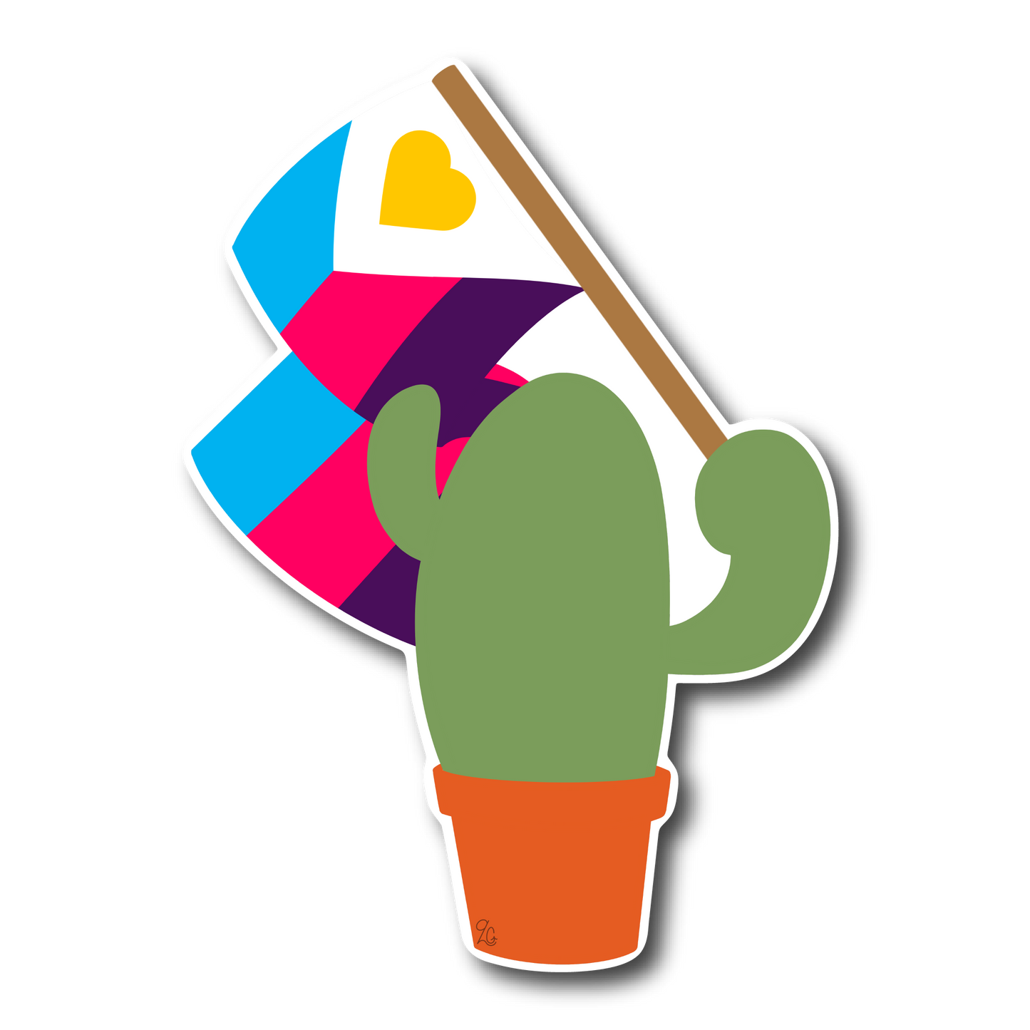 Prickly Pride Stickers | Pride Flag Cacti