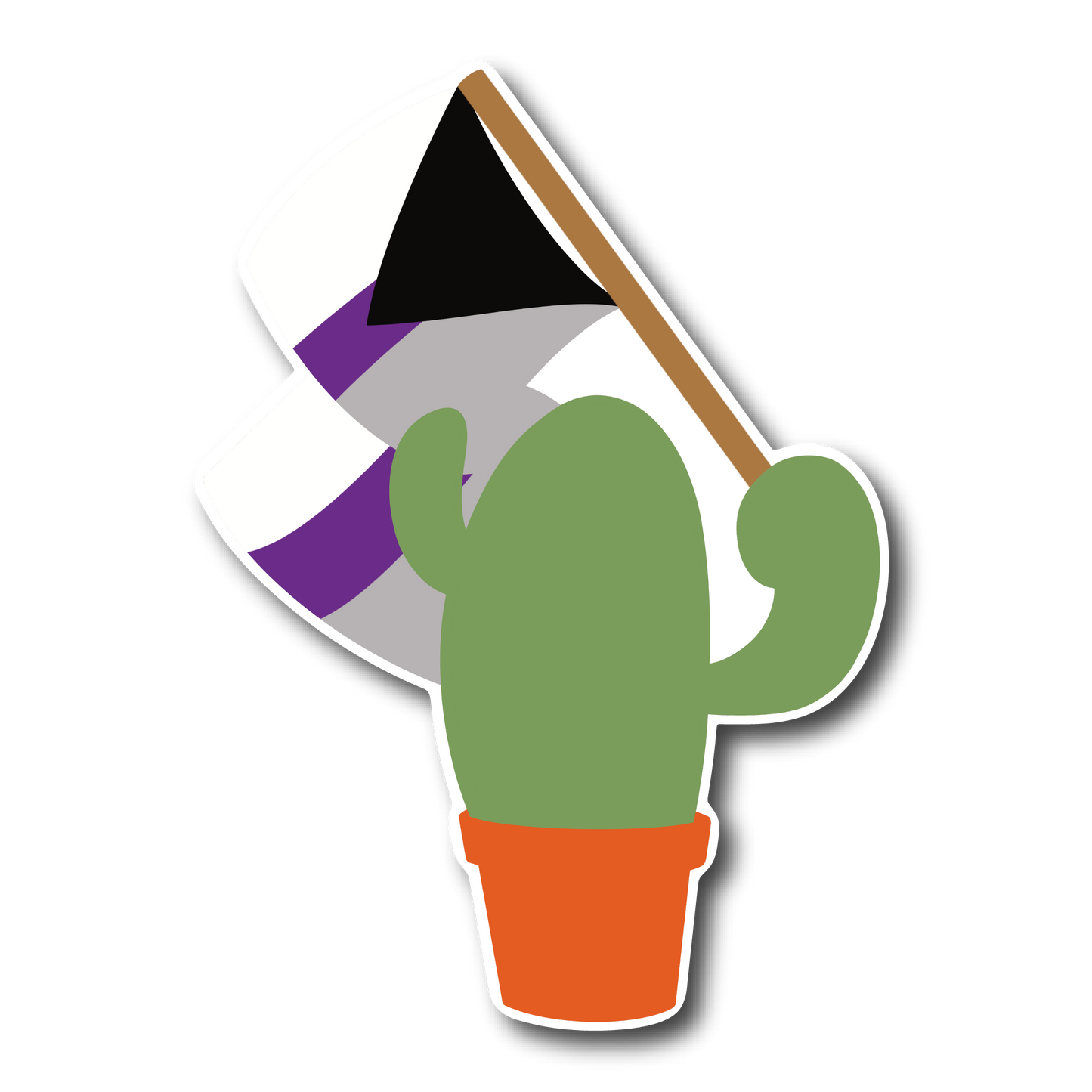 Prickly Pride Stickers | Pride Flag Cacti