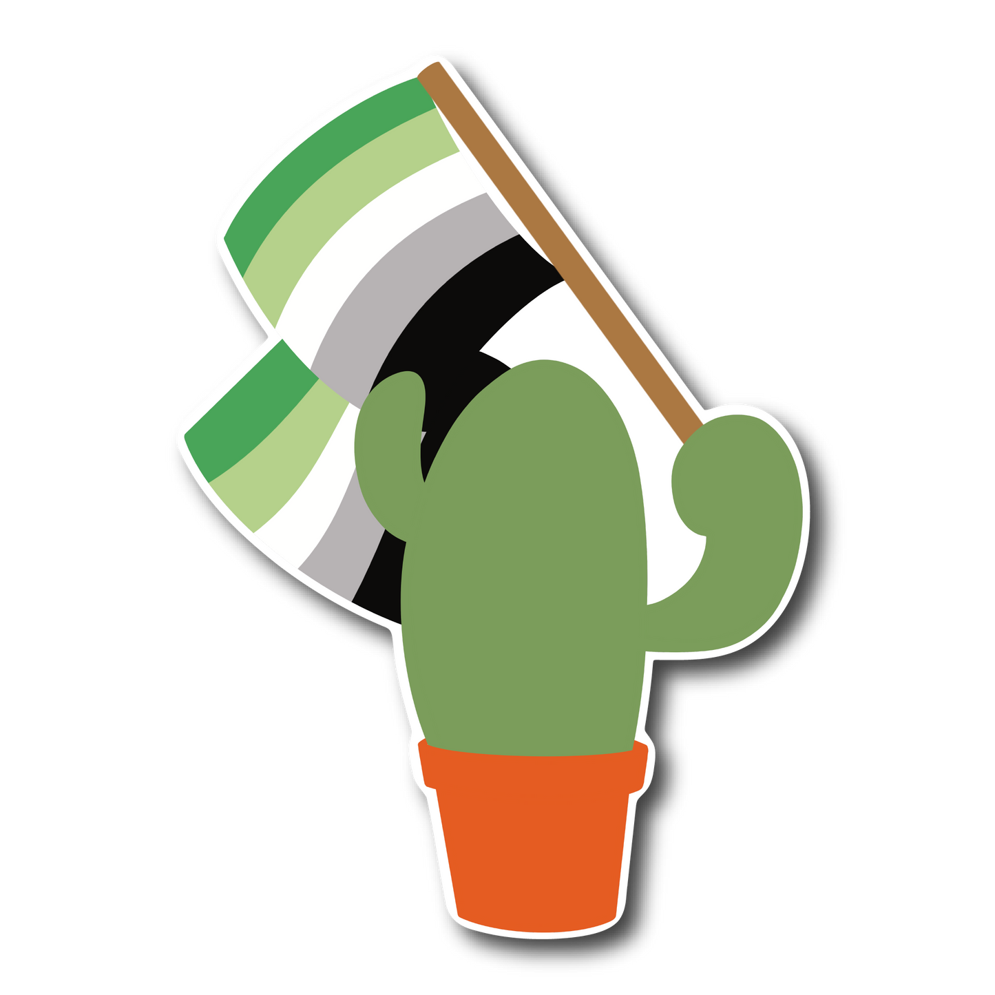 Prickly Pride Stickers | Pride Flag Cacti