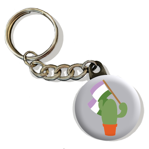 Prickly Pride Keychains | Pride Flag Cacti