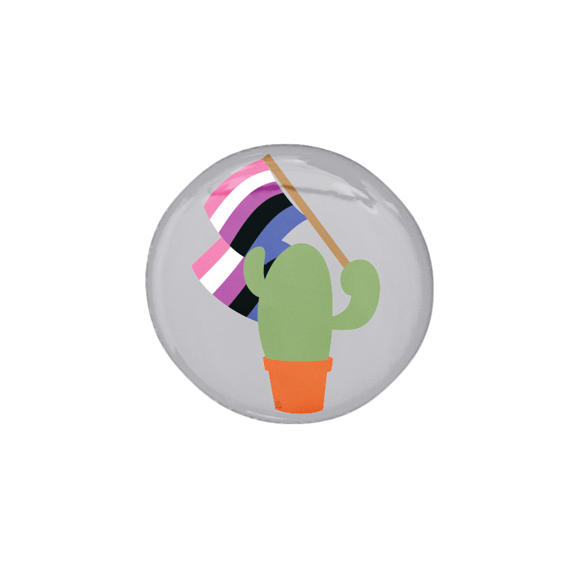 Prickly Pride Pins | Pride Flag Cacti