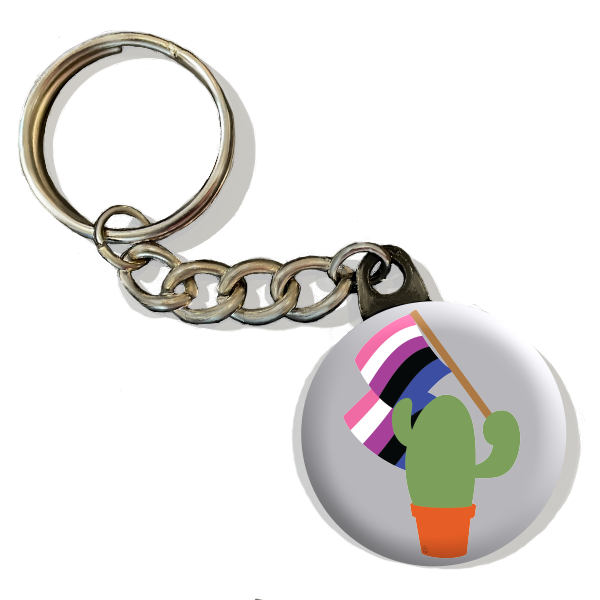 Prickly Pride Keychains | Pride Flag Cacti