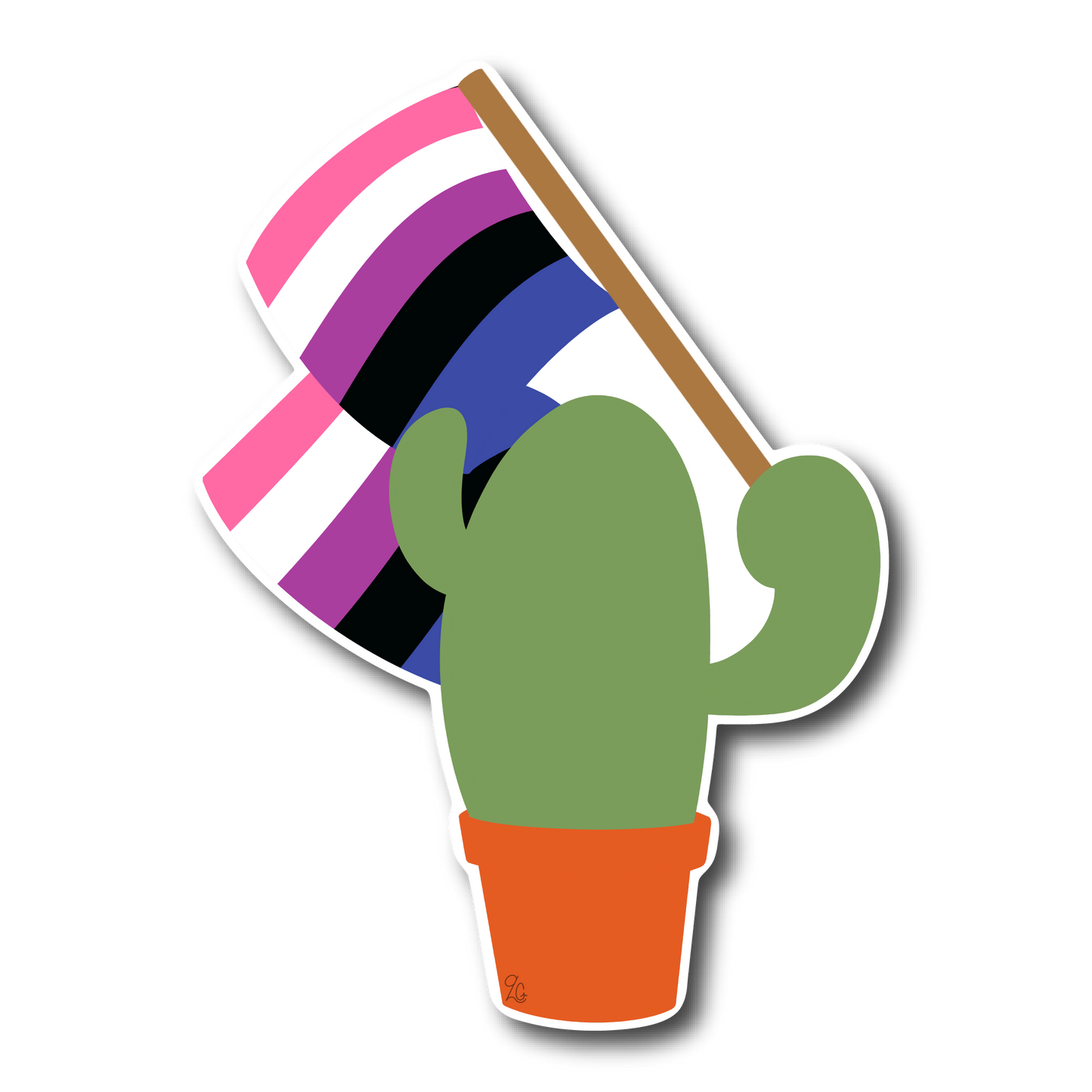 Prickly Pride Stickers | Pride Flag Cacti