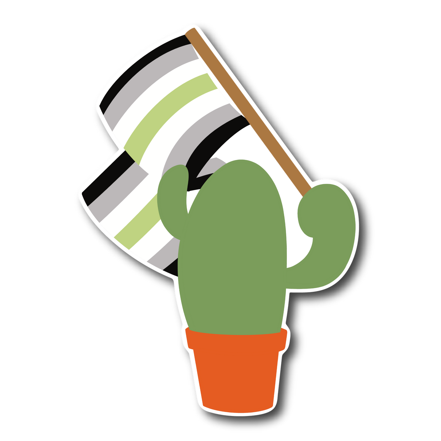 Prickly Pride Stickers | Pride Flag Cacti