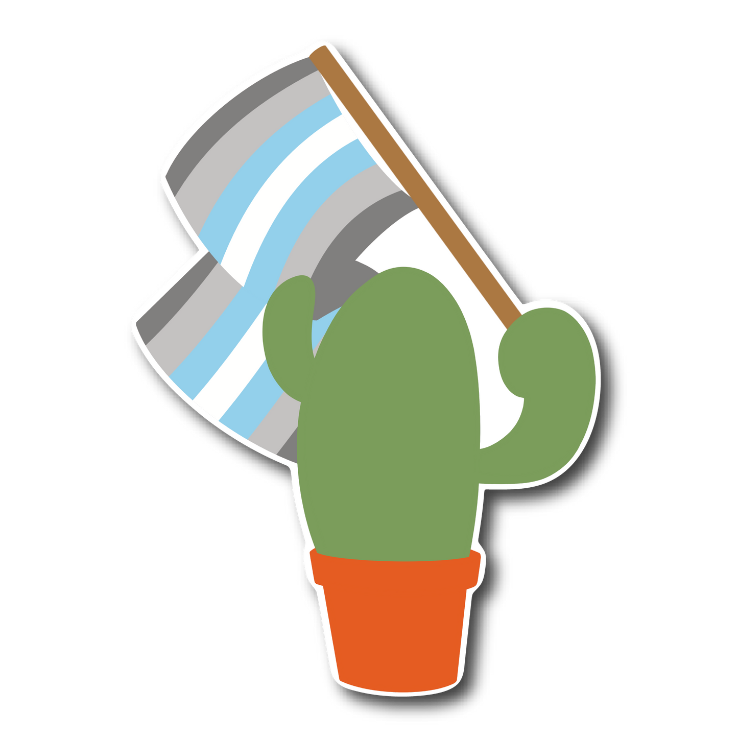 Prickly Pride Stickers | Pride Flag Cacti