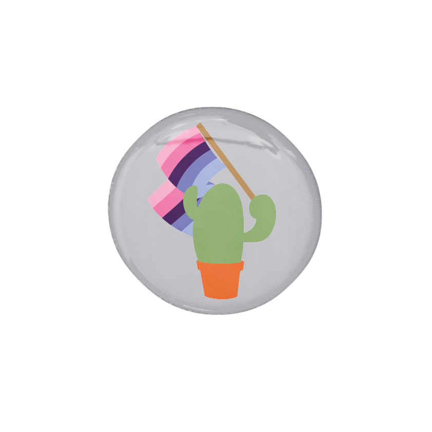 Prickly Pride Pins | Pride Flag Cacti