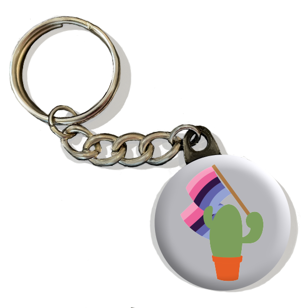 Prickly Pride Keychains | Pride Flag Cacti