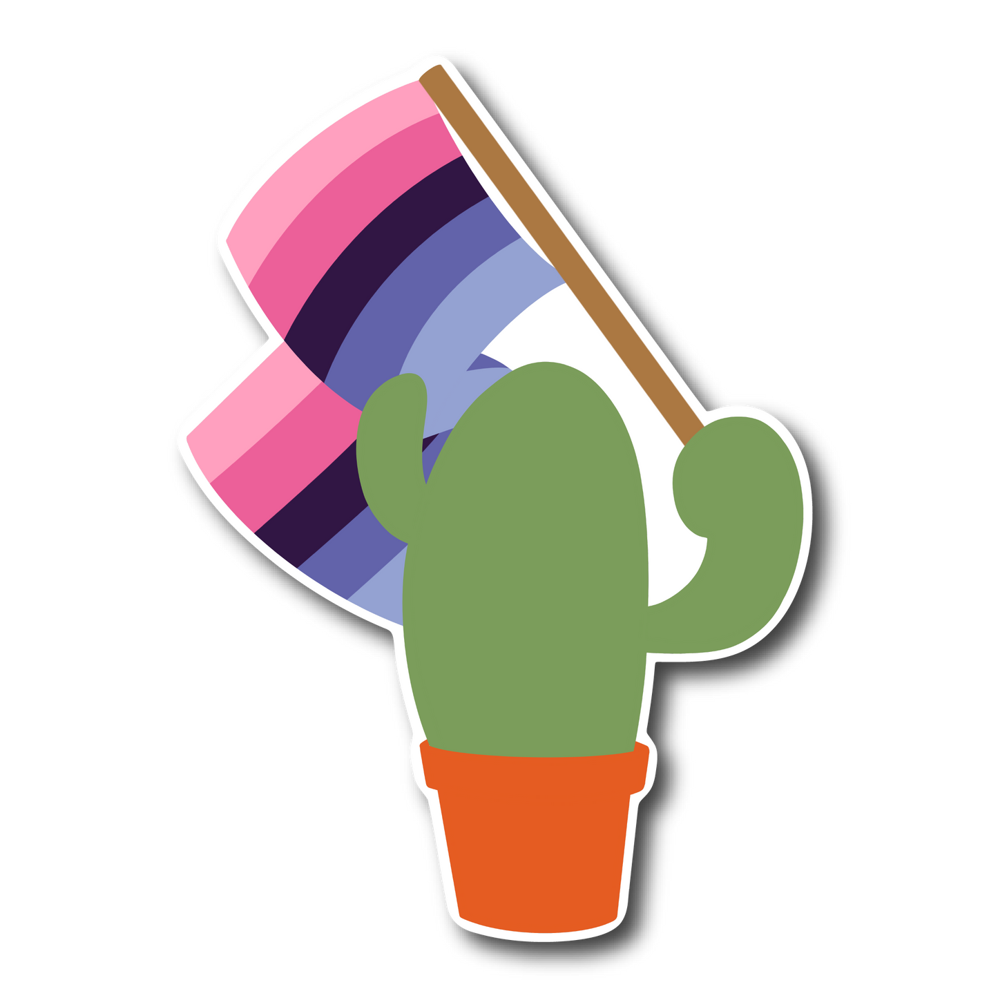 Prickly Pride Stickers | Pride Flag Cacti
