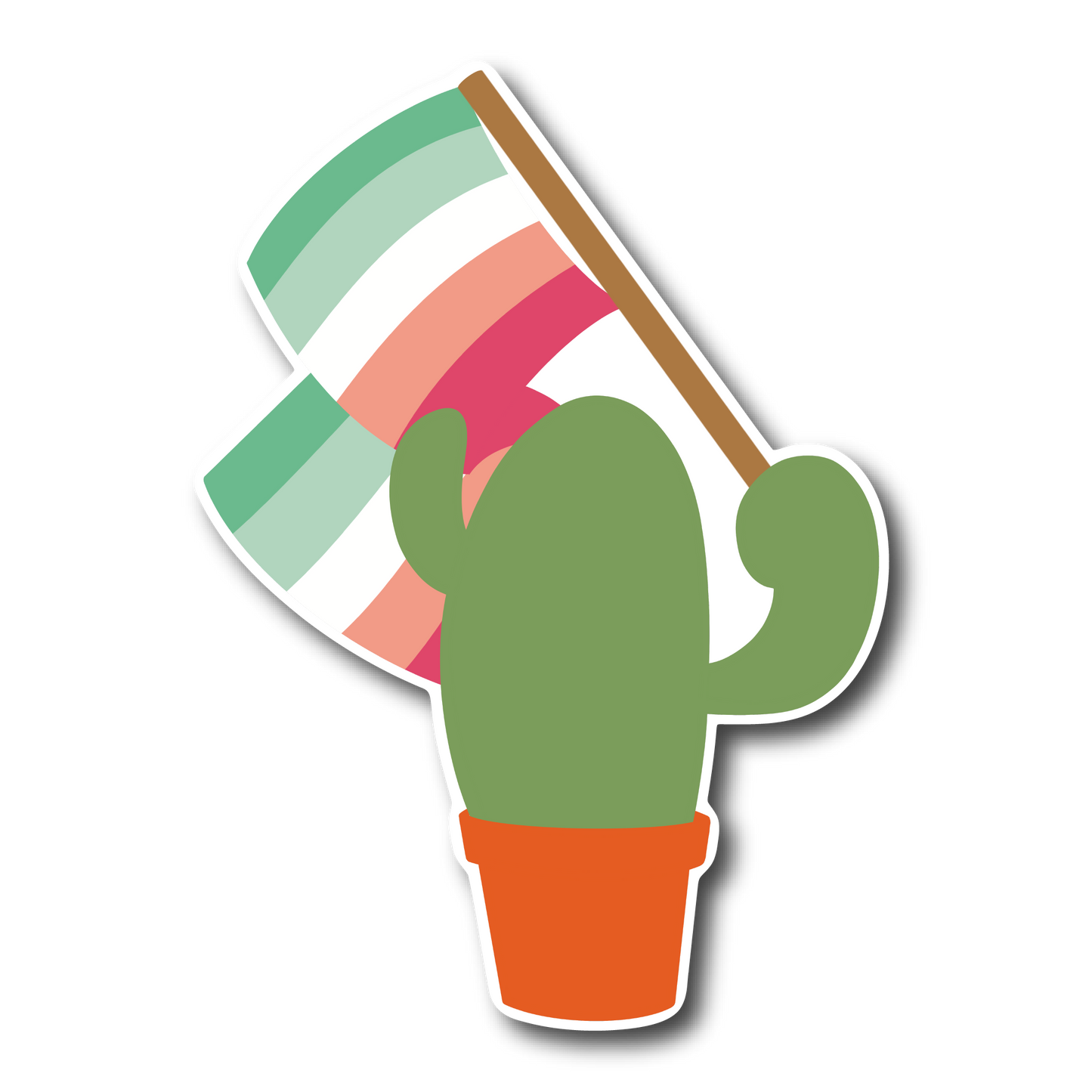 Prickly Pride Stickers | Pride Flag Cacti