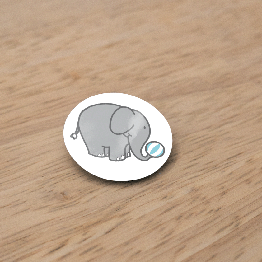 Elephant with Blue Ball