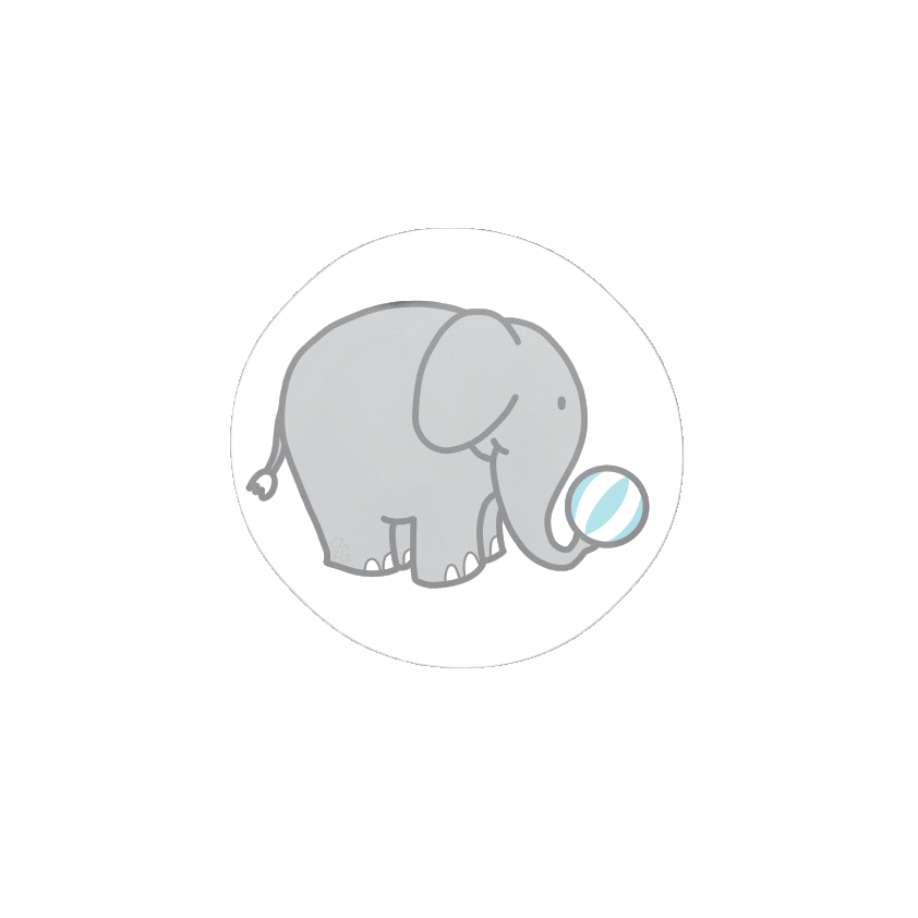 Elephant with Blue Ball