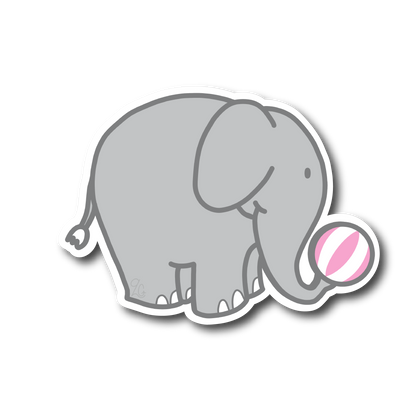 Elephant with Pink Ball