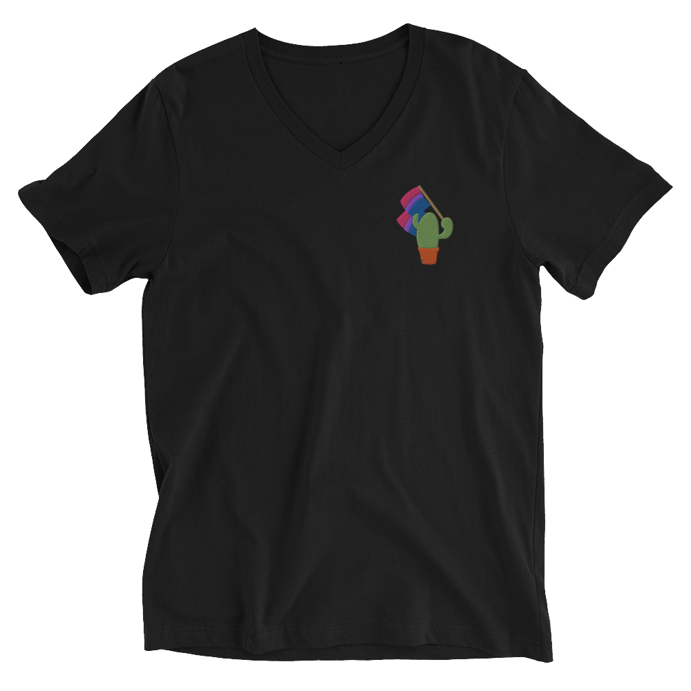 Bi Pride Cactus Embroidered Tee